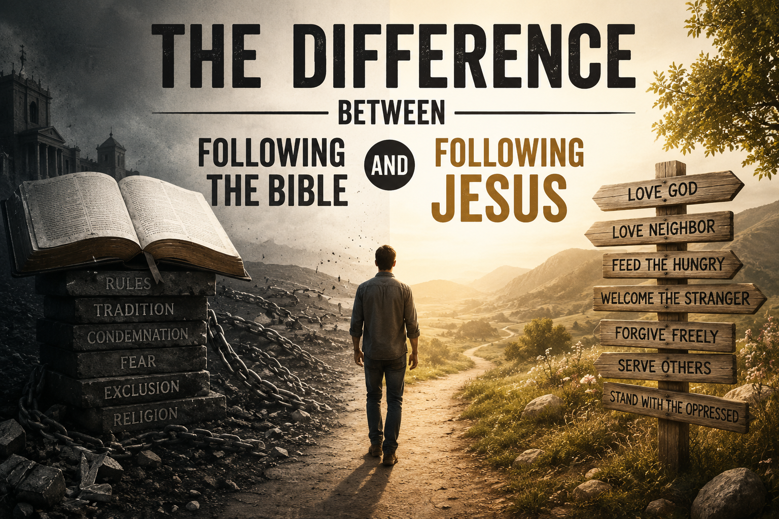 Header image for The Difference Between Following the Bible and Following Jesus