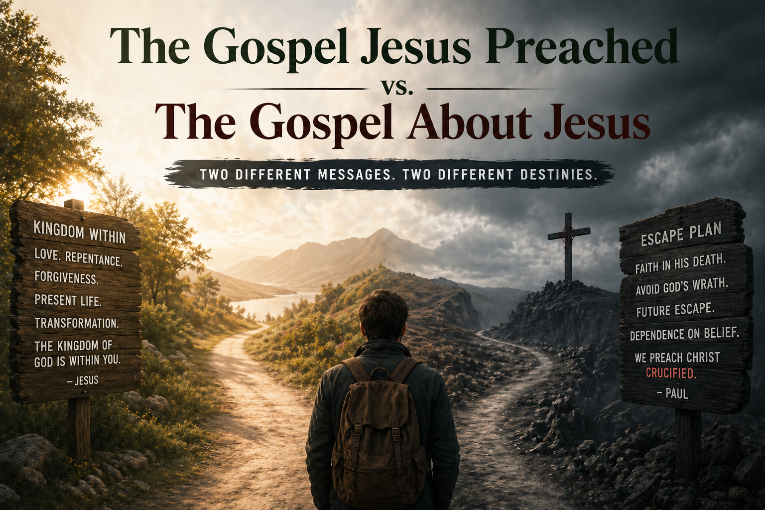 Header image for The Gospel Jesus Preached vs. The Gospel About Jesus