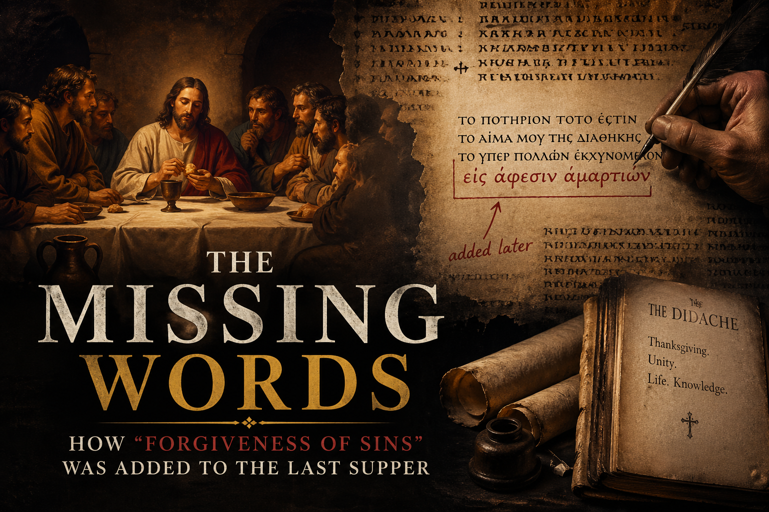 Header image for The Missing Words: How 'Forgiveness of Sins' Was Added to the Last Supper