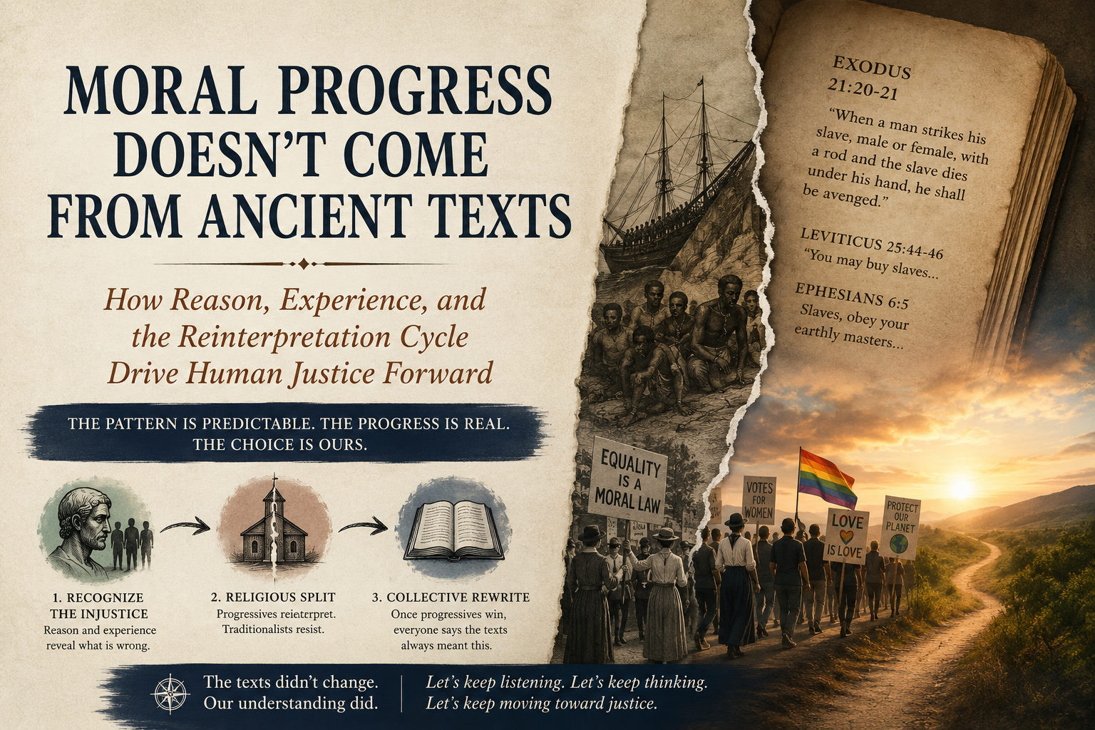 Header image for The Uncomfortable Truth About Moral Progress and Ancient Texts